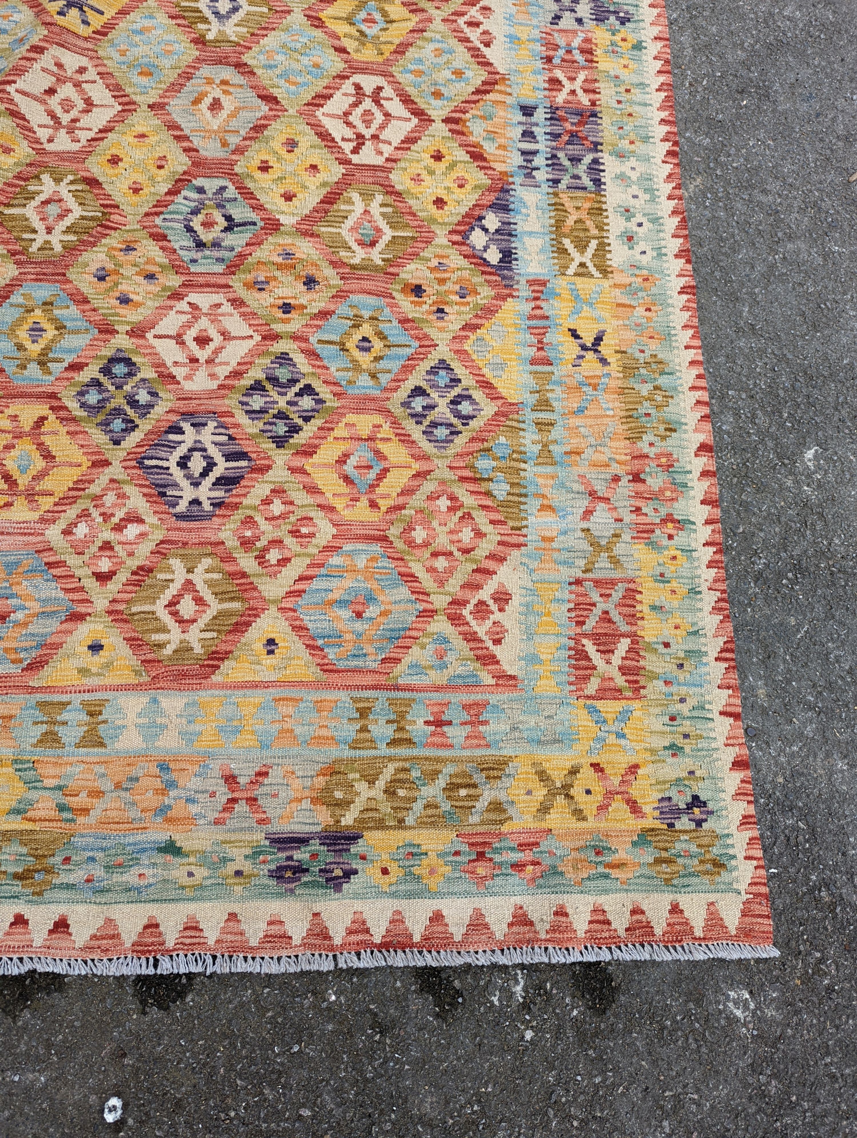 An Anatolian design Kilim carpet, approx. 200 x 160cm